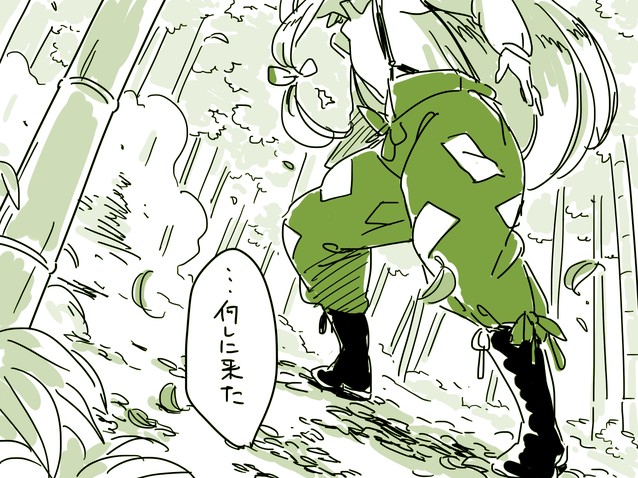 fujiwara no mokou (touhou and 1 more) drawn by mitsumoto_jouji