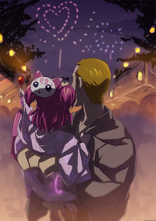 yumehara nozomi and bunbee (precure and 1 more) drawn by maeashi