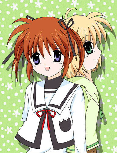 takamachi nanoha and yuuno scrya (lyrical nanoha and 1 more)