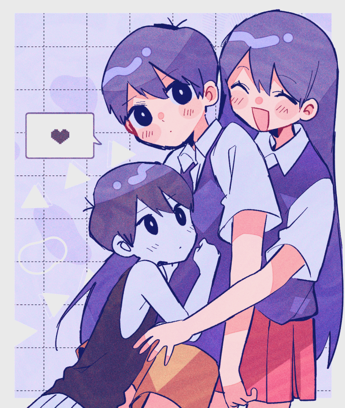 sunny, omori, and mari (omori) drawn by yuusuke-kun