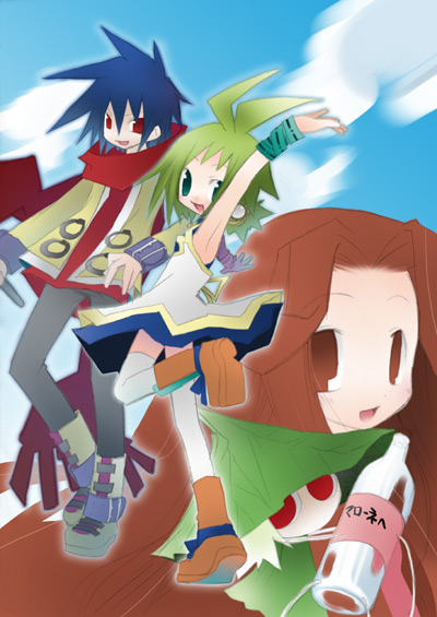 marona, ash, putty, and castille (phantom brave) drawn by sazaki_ichiri