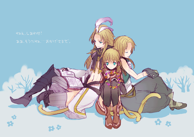 zidane tribal, kuja, and mikoto (final fantasy and 1 more) drawn by kobayashi_kabura
