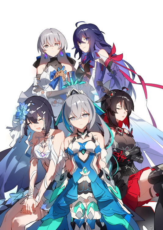 bronya zaychik, seele vollerei, seele, bronya rand, asumi kana, and 1 more (honkai and 2 more) drawn by grape_(grapedraws)