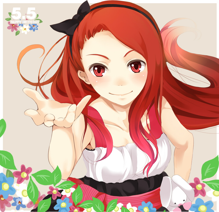 minase iori and usa-chan (idolmaster) drawn by nira_(vira)