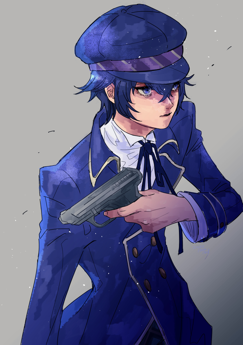 shirogane naoto (persona and 1 more) drawn by bayu_(uyab003)