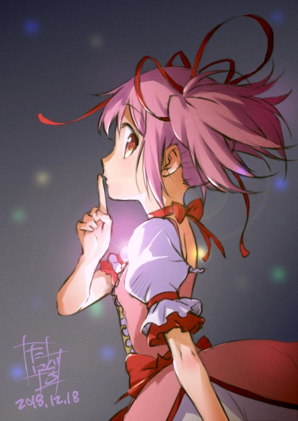 kaname madoka (mahou shoujo madoka magica) drawn by taniguchi_jun'ichirou