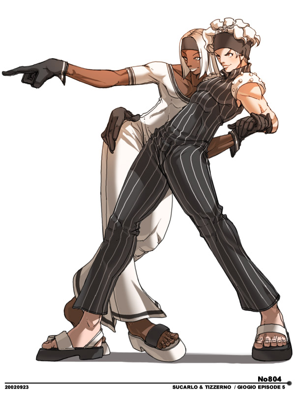 tiziano and squalo (jojo no kimyou na bouken and 1 more) drawn by falcoon