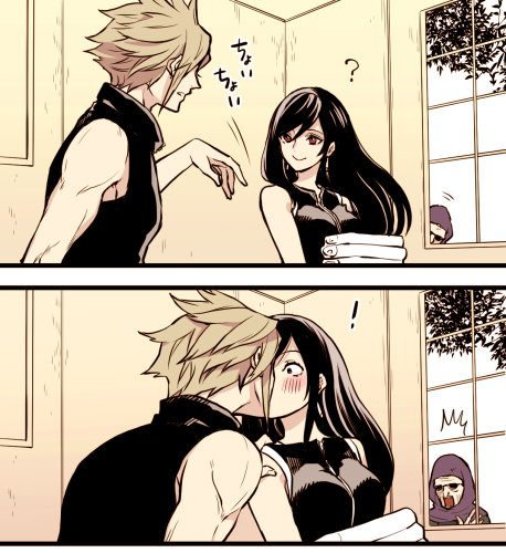 tifa lockhart, cloud strife, and marle (final fantasy and 2 more) drawn by mono0805