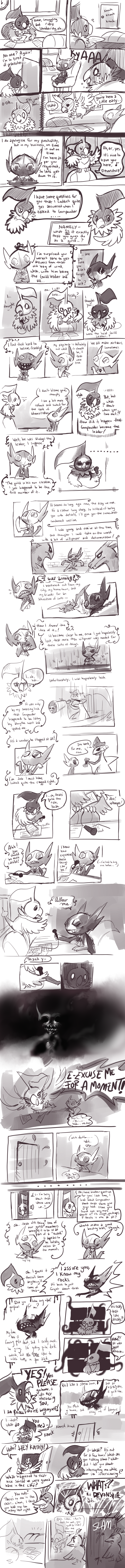 sableye, chatot, and devonshire (pokemon and 1 more) drawn by glitchedpuppet