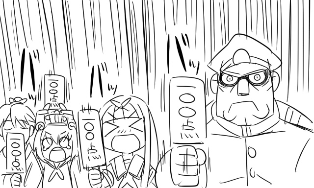 admiral, yuudachi, houshou, yukikaze, and matsuda chiyohiko (kantai collection) drawn by tonda