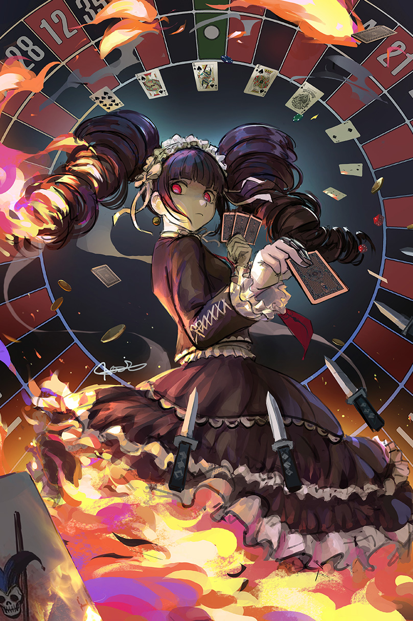 celestia ludenberg (danganronpa and 1 more) drawn by qosic