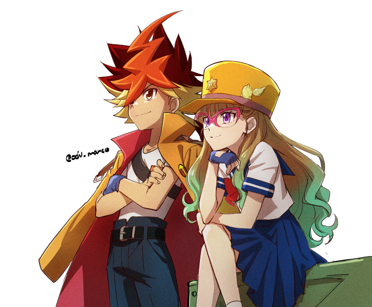 ohdo yuamu and ohdo yuhi (yu-gi-oh! and 1 more) drawn by ochi_marco