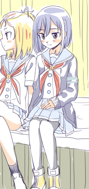 kokomine cocona and yayaka (flip flappers) drawn by niina_ryou