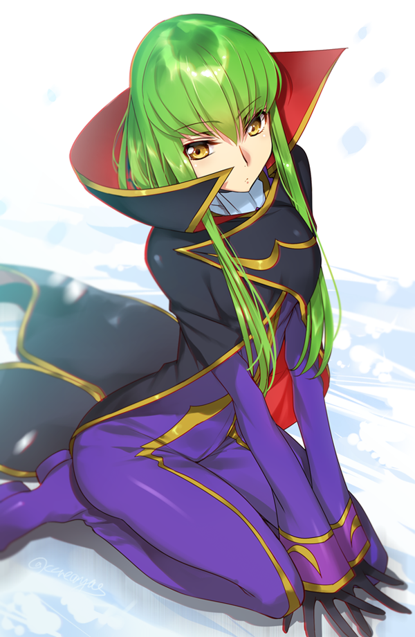 c.c. and zero (code geass) drawn by creayus