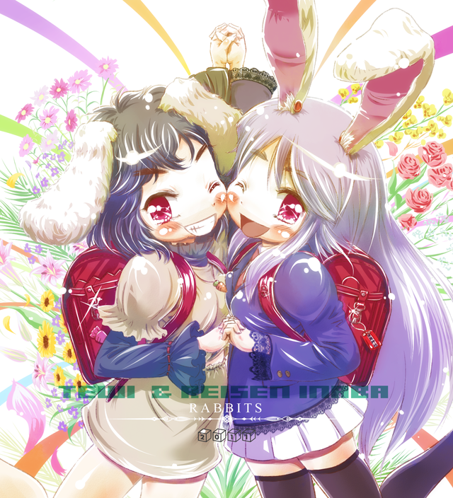 reisen udongein inaba and inaba tewi (touhou) drawn by opengear
