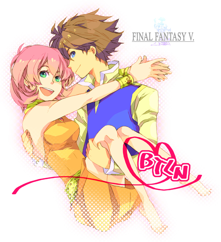 lenna charlotte tycoon and bartz klauser (final fantasy and 1 more) drawn by kidani_mami