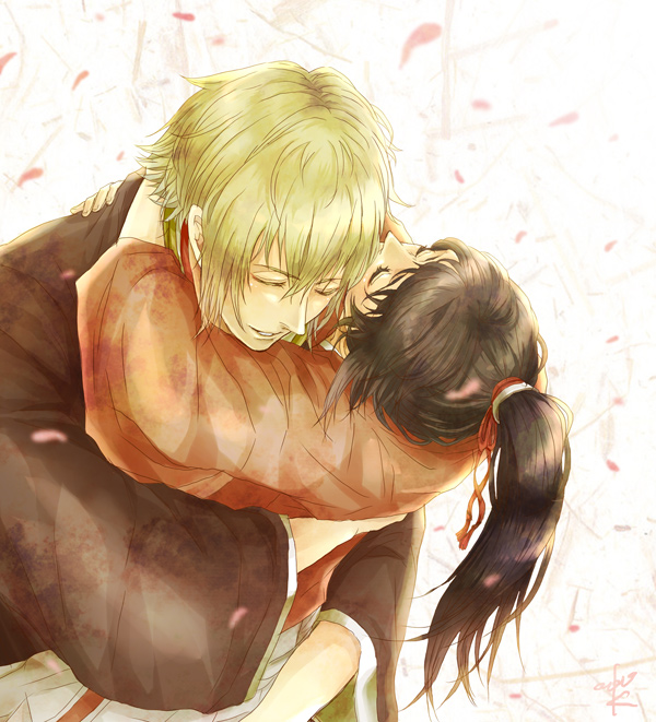 yukimura chizuru and chikage kazama (hakuouki shinsengumi kitan) drawn by hollyhock-wvk