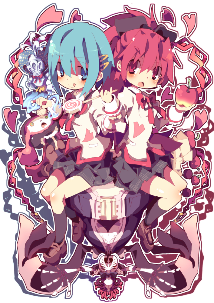 miki sayaka, sakura kyoko, charlotte, oktavia von seckendorff, and walpurgisnacht (mahou shoujo madoka magica) drawn by dangomushi