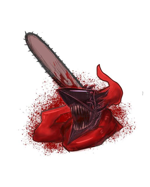 chainsaw devil (chainsaw man) drawn by hakuma_(hakuma_okyk)
