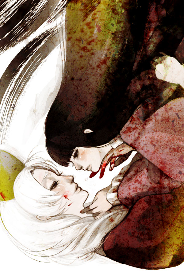 houraisan kaguya and yagokoro eirin (touhou) drawn by blue_man
