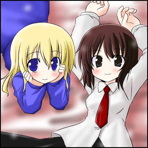 usami renko and maribel hearn (touhou) drawn by kazami_ruku