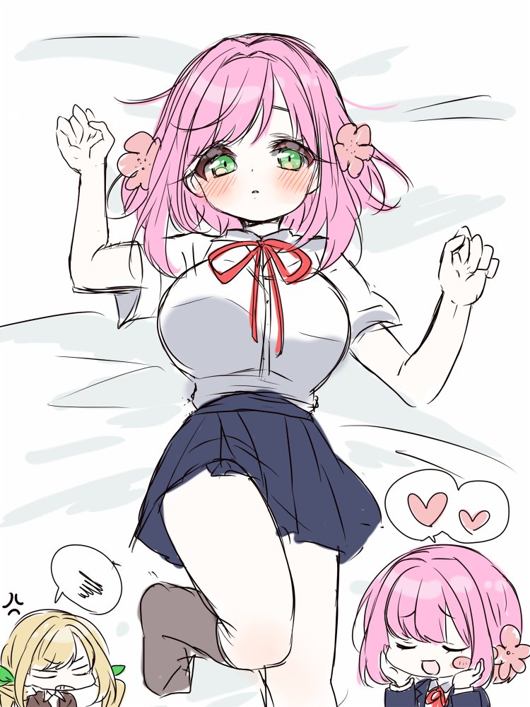 hanazono hakari and inda karane (kimi no koto ga dai dai dai dai daisuki na 100-nin no kanojo) drawn by yumenobetsu