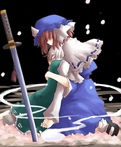 konpaku youmu and saigyouji yuyuko (touhou) drawn by sakuraba_yuuki