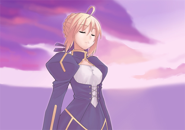 artoria pendragon and saber (fate and 1 more) drawn by sugar_(sugarless)