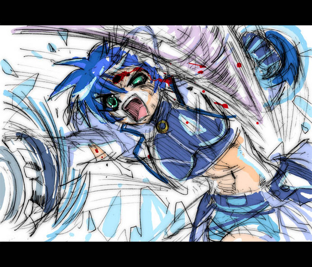subaru nakajima and revolver knuckle (lyrical nanoha and 1 more)