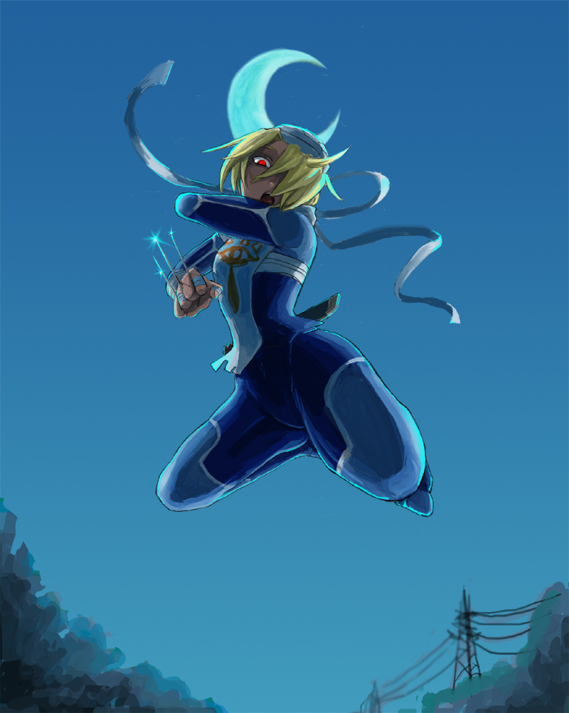 sheik (the legend of zelda and 1 more) drawn by goma_tonbi