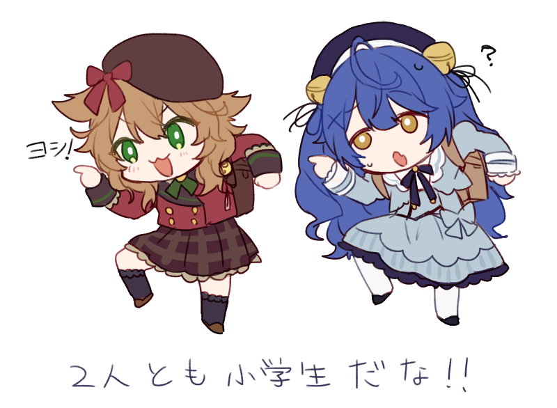 amamiya kokoro and warabeda meiji (nijisanji and 1 more) drawn by yamabukiiro