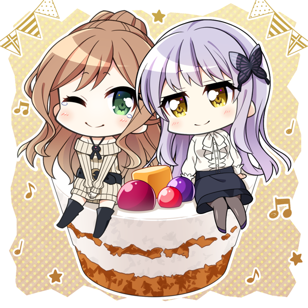 imai lisa and minato yukina (bang dream!) drawn by amahane_(n_amaha)