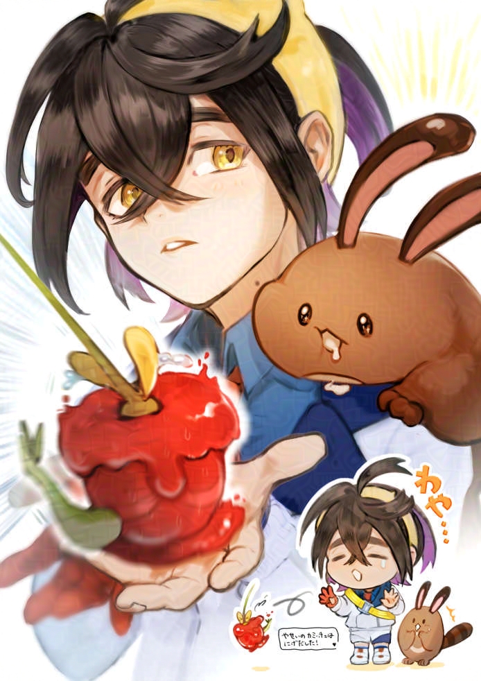 kieran, sentret, and dipplin (pokemon and 1 more) drawn by mamori_(nobu_6)