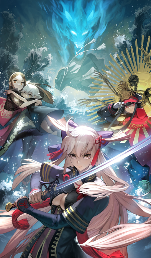 okita souji, oda nobunaga, okita souji alter, chacha, and rengoku (fate and 1 more) drawn by takayama_toshiaki