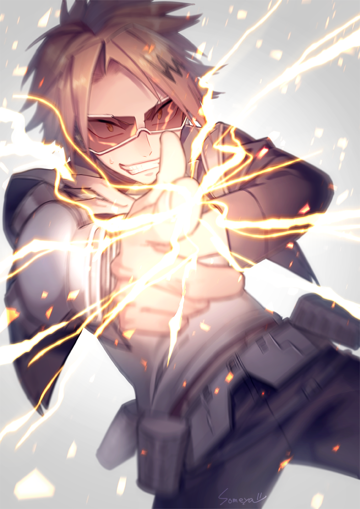 kaminari denki (boku no hero academia) drawn by shimatani_(ayumei)