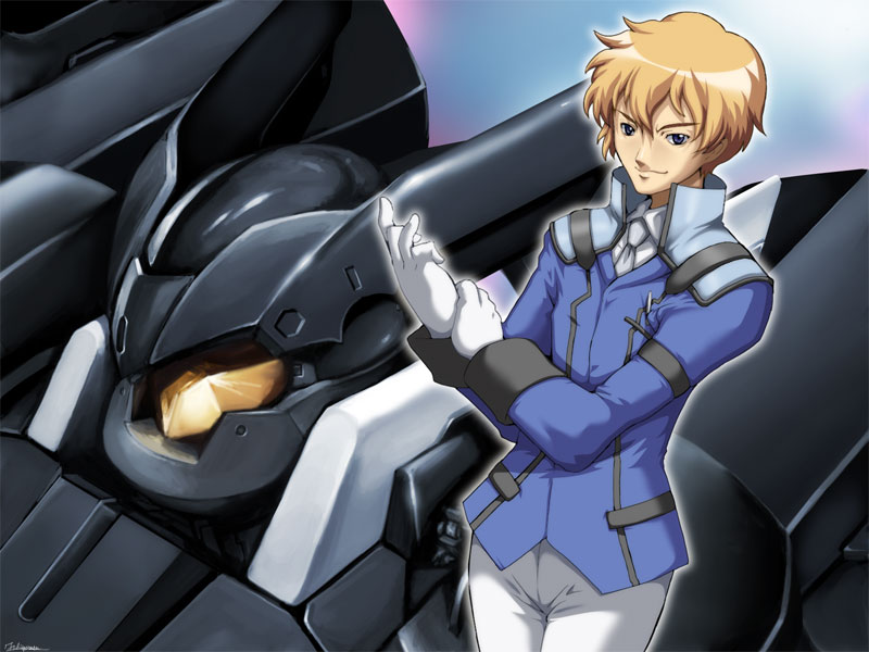 graham aker and union flag (gundam and 1 more) drawn by caryo and tabigarasu