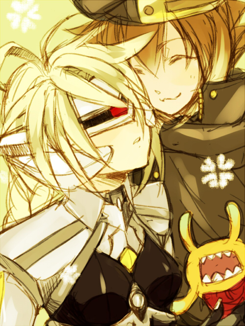 makoto nanaya and lambda-11 (blazblue) drawn by maka_(morphine)