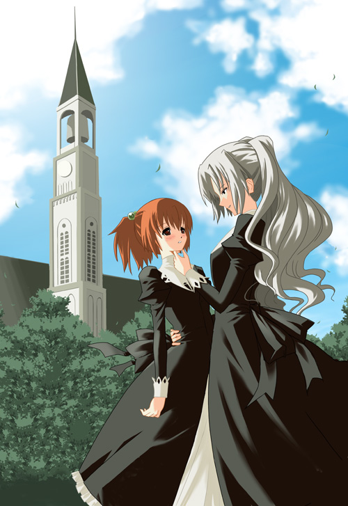 aoi nagisa and hanazono shizuma (strawberry panic!) drawn by azuma_reiji