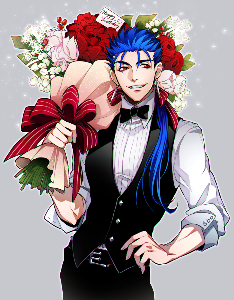 cu chulainn (fate and 2 more) drawn by mayuki_(ubiquitous)