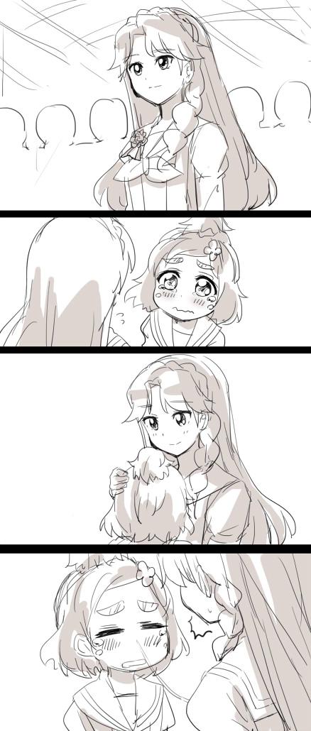 haruno haruka and kaidou minami (precure and 1 more) drawn by kurokawa_makoto
