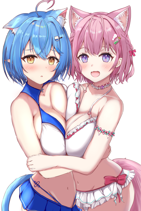 yukihana lamy and hakui koyori (hololive) drawn by sabamiso_(tomomon021831)