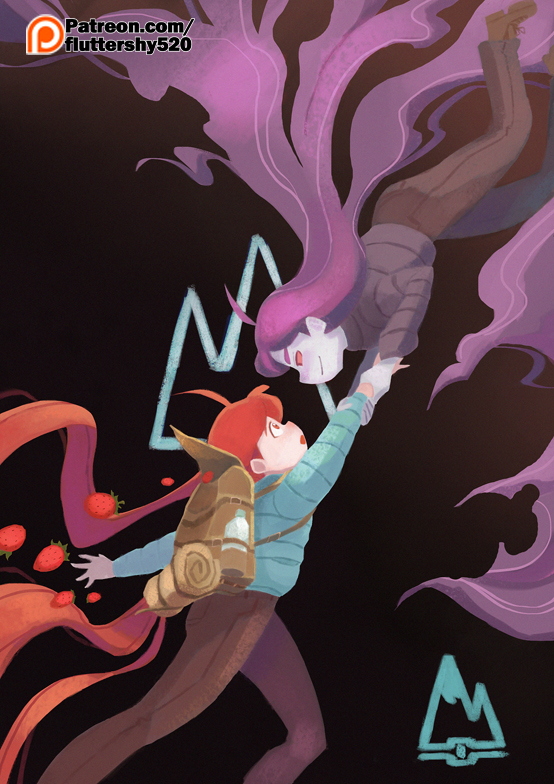 madeline and badeline (celeste) drawn by green_little