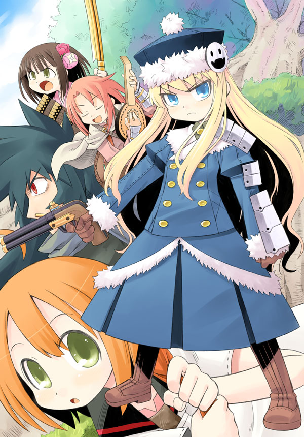 jack frost, gunner, bushidou, gunner 2, medic, and 6 more (sekaiju no meikyuu and 1 more) drawn by minami_juujisei