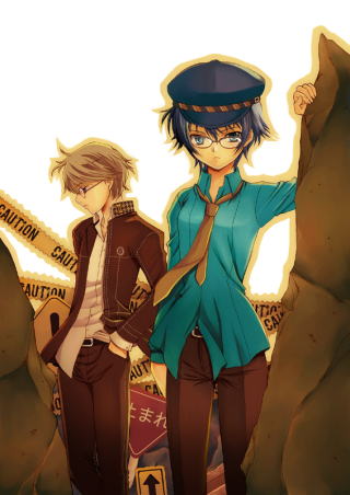 narukami yu and shirogane naoto (persona and 1 more) drawn by seiru_(prairie)