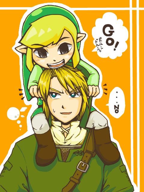 link and toon link (the legend of zelda and 2 more) drawn by saiba_(henrietta)