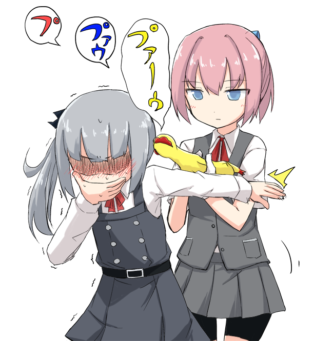 shiranui, kasumi, and kasumi kai ni (kantai collection) drawn by kakizaki_(chou_neji)