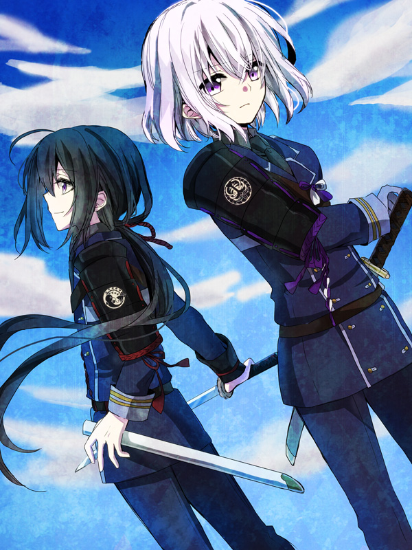 namazuo toushirou and honebami toushirou (touken ranbu) drawn by mono969211