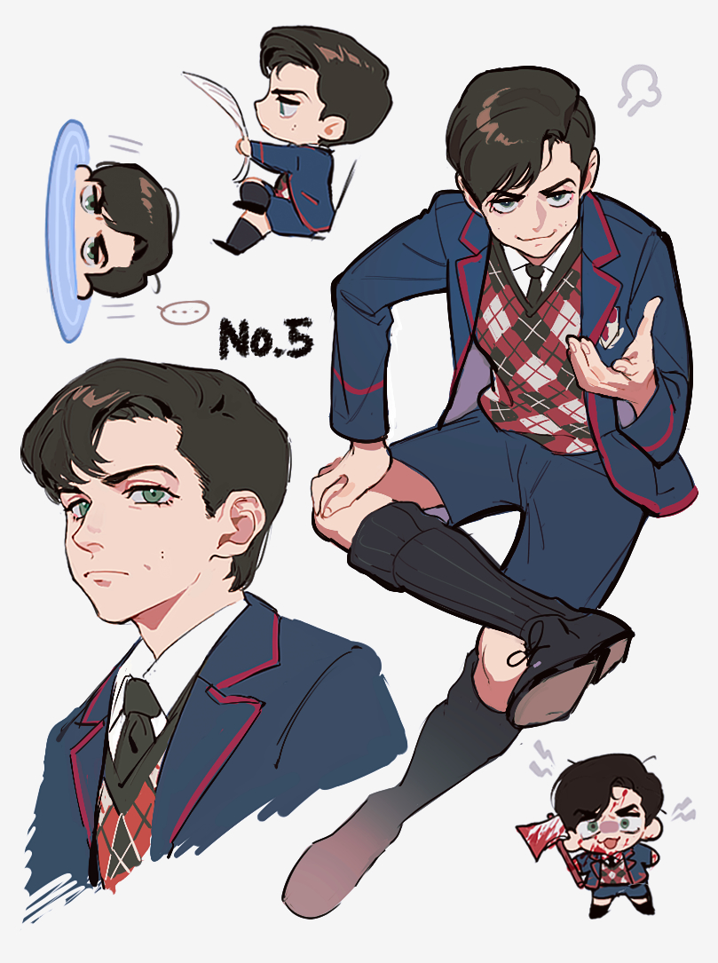 number five (the umbrella academy) drawn by qin_(7833198)