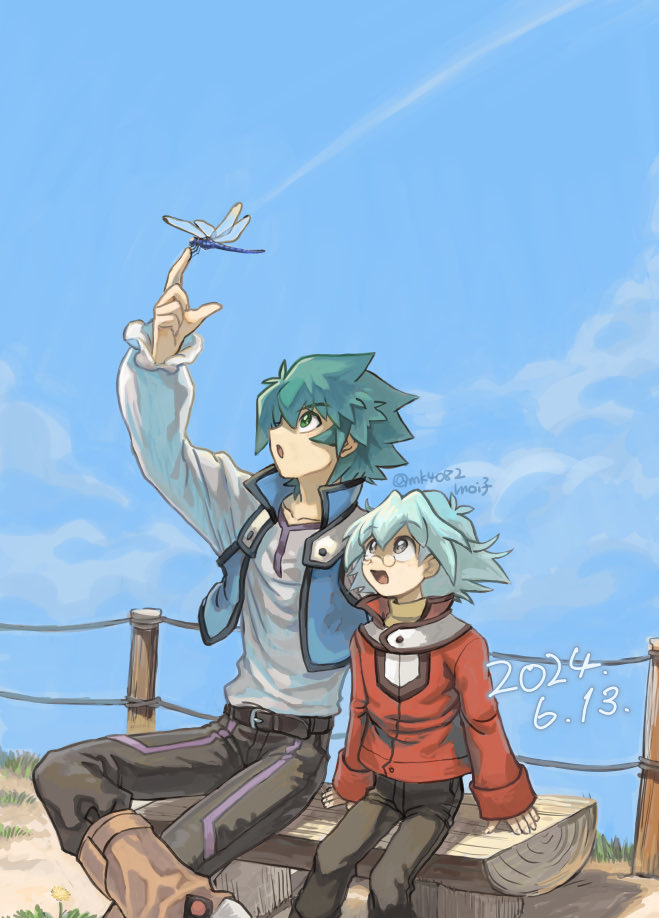 johan andersen and marufuji sho (yu-gi-oh! and 1 more) drawn by moiko