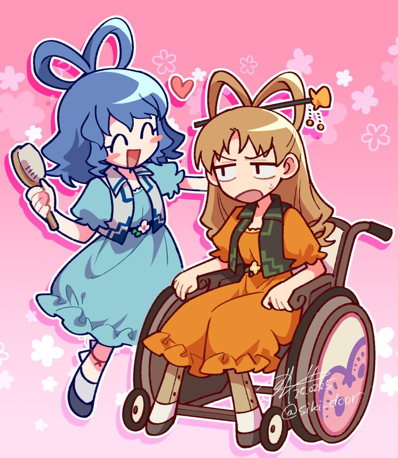 kaku seiga and matara okina (touhou) drawn by shikido_(khf)